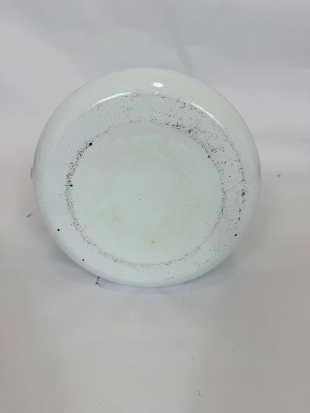 VTG White Enamel Cowboy Kettle/Coffee Pot Lid